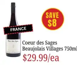 Farmer Jack's Coeur des Sages Beaujolais Villages offer
