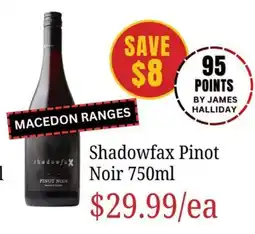 Farmer Jack's Shadowfax Pinot Noir offer