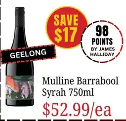 Farmer Jack's Mulline Barrabool Syrah offer