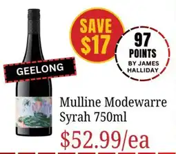 Farmer Jack's Mulline Modewarre Syrah offer