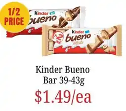 Farmer Jack's Kinder Bueno Bar offer