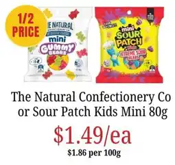 Farmer Jack's The Natural Confectionery Co or Sour Patch Kids Mini offer