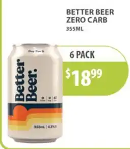 Sense of Taste Better Beer Zero Carb offer