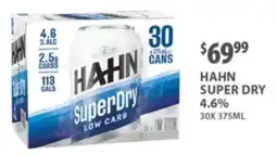 Sense of Taste Hahn Super Dry Low Carb offer
