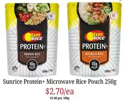 Farmer Jack's Sunrice Protein+ Microwave Rice Pouch offer