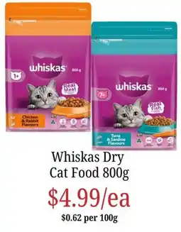 Farmer Jack's Whiskas Dry Cat Food offer