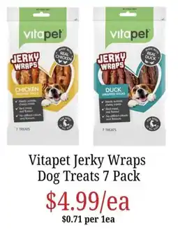Farmer Jack's Vitapet Jerky Wraps Dog Treats offer
