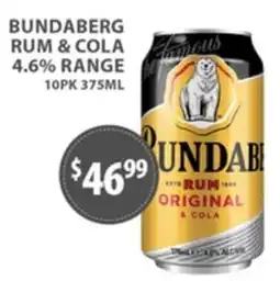 Sense of Taste Bundaberg Rum & Cola offer
