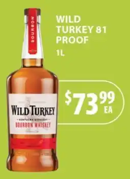 Sense of Taste Wild Turkey Bourbon Whiskey offer