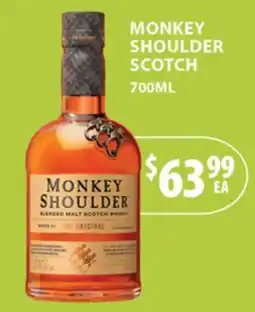 Sense of Taste Monkey Shoulder Scotch offer