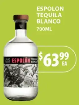Sense of Taste Espolon Tequila Blanco offer
