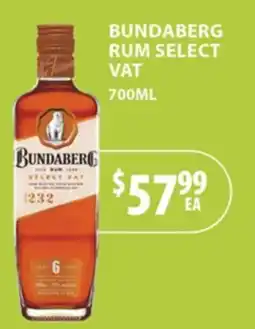 Sense of Taste Bundaberg Rum Select Vat offer