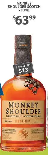 Sense of Taste Monkey Shoulder Blended Malt Scotch Whisky offer