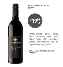 Sense of Taste Brockenchack Zip Line Shiraz offer