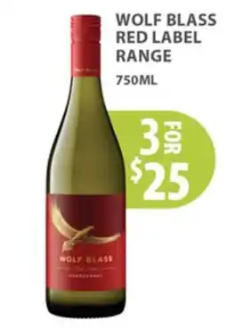 Sense of Taste Wolf Blass Red Label Range offer