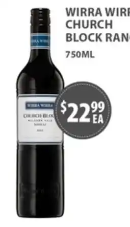 Sense of Taste Wirra Wirra Church Block offer