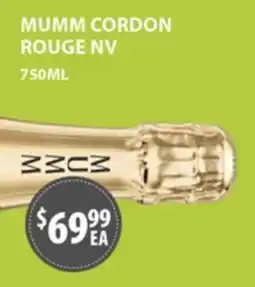 Sense of Taste Mumm Cordon Rouge NV offer