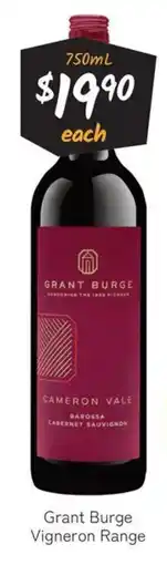 Cellarbrations Grant Burge Vigneron Range offer