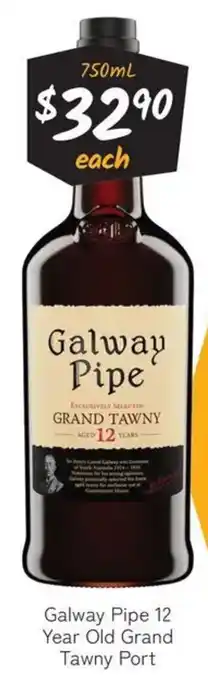 Cellarbrations Galway Pipe 12 Year Old Grand Tawny Port offer