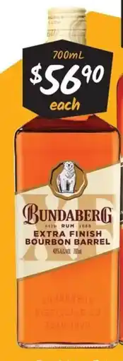 Cellarbrations Bundaberg Extra Finish Bourbon Barrel Rum offer