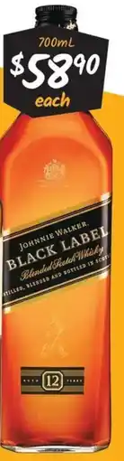 Cellarbrations Johnnie Walker Black Label Scotch Whisky offer