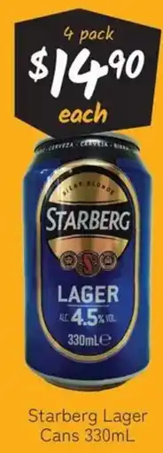 Cellarbrations Starberg Lager Cans offer