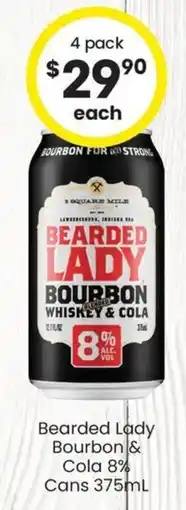 The Bottle O Bearded Lady Bourbon & Cola 8% Cans offer