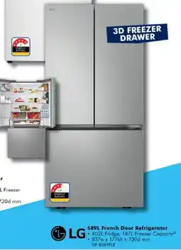 The Good Guys LG 589L French Door Refrigerator offer