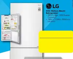 The Good Guys LG 420L Bottom Mount Refrigerator offer