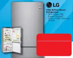 The Good Guys LG 420L Bottom Mount Refrigerator offer