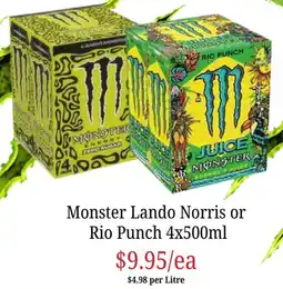 Farmer Jack's Monster Lando Norris or Rio Punch offer