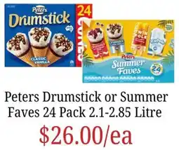 Farmer Jack's Peters Drumstick or Summer Faves offer