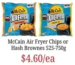 Farmer Jack's McCain Air Fryer Chips or Hash Brownes offer