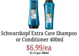 Farmer Jack's Schwarzkopf Extra Care Shampoo or Conditioner offer