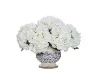 LivingStyles Artificial Hydrangea in Fleur Footed Bowl offer