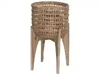 LivingStyles Bryson Water Hyacinth Planter with Oak Timber Stand, Large offer