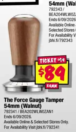 JB Hi-Fi The Force Gauge Tamper 54mm (Walnut) offer