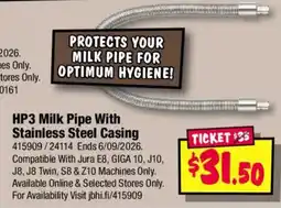 JB Hi-Fi HP3 Milk Pipe With Stainless Steel Casing offer