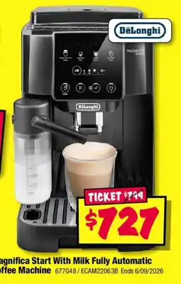 JB Hi-Fi DeLonghi Magnifica Start With Milk Fully Automatic Coffee Machine offer