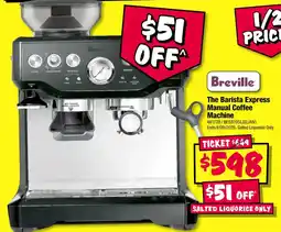 JB Hi-Fi Breville The Barista Express Manual Coffee Machine offer