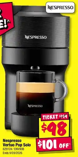 JB Hi-Fi Nespresso Vertuo Pop Solo offer