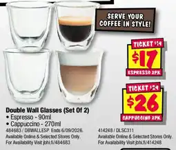 JB Hi-Fi Double Wall Glasses offer