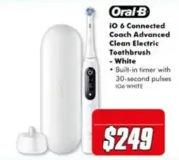 The Good Guys Oral-B iO 6 Connected Coach Advanced Clean Electric Toothbrush - White offer