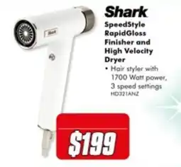 The Good Guys Shark SpeedStyle RapidGloss Finisher and High Velocity Dryer offer
