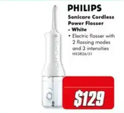 The Good Guys Philips Sonicare Cordless Power Flosser - White offer