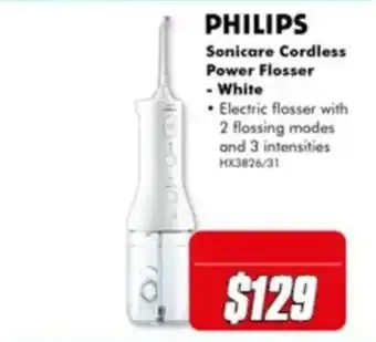 The Good Guys Philips Sonicare Cordless Power Flosser - White offer