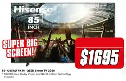The Good Guys Hisense 85" Q6SAU 4K Hi-QLED Smart TV 2026 offer