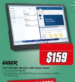 The Good Guys Laser 15.6" Portable Monitor with touch screen offer