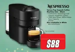 The Good Guys Nespresso Vertuo Pop Capsule Coffee Machine Solo - Black offer