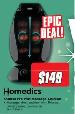 The Good Guys Homedics Shiatsu Pro Plus Massage Cushion offer